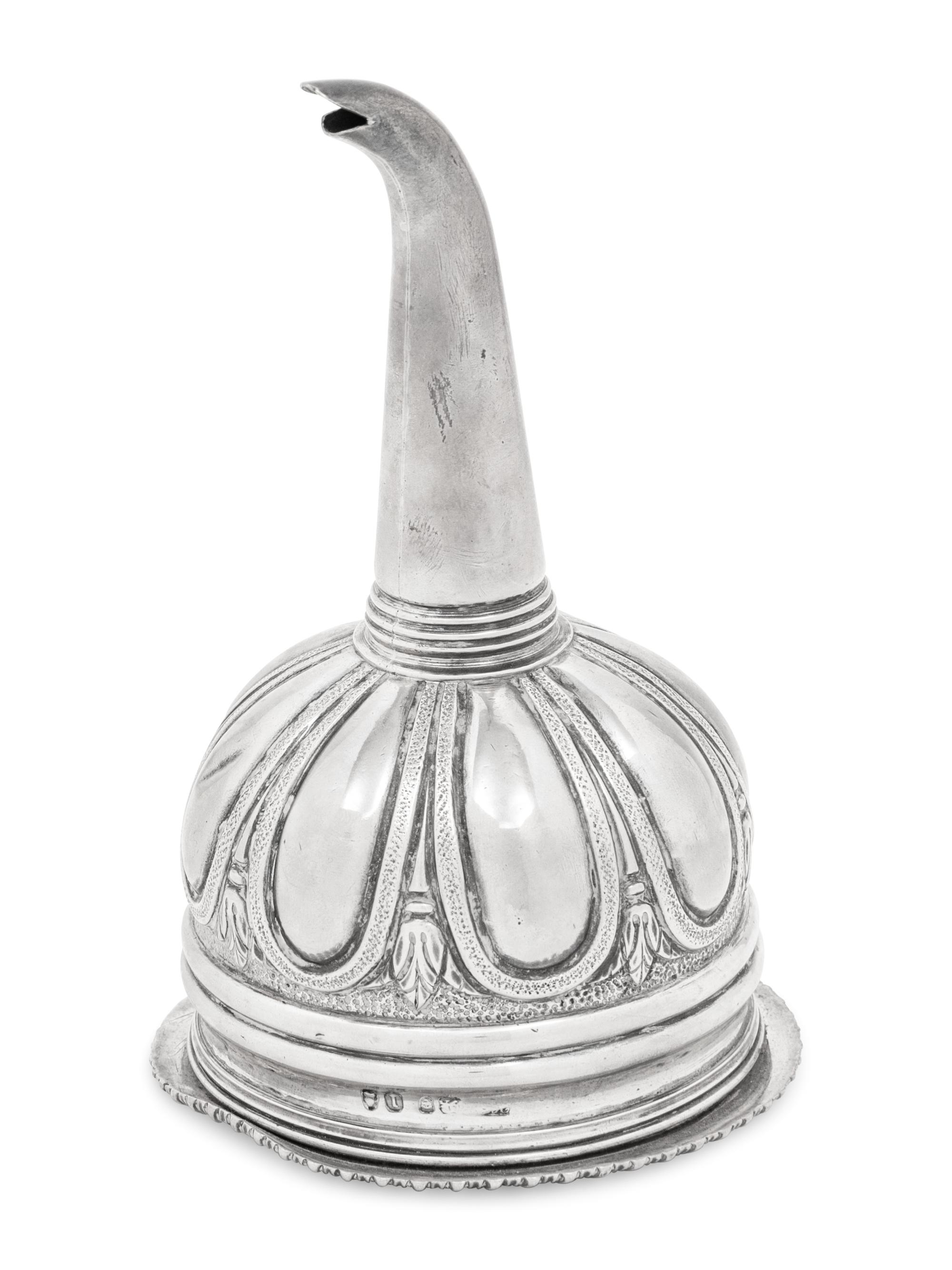 A George IV Silver Wine Funnel