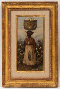 Man with Cotton Bale and Woman with Cotton Bale (a pair of works)