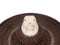 Lidded Baleen Basket, with Carved Walrus Head Finial