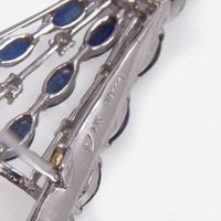 A Collection of 14K White Gold, Diamond, and Sapphire Jewelry