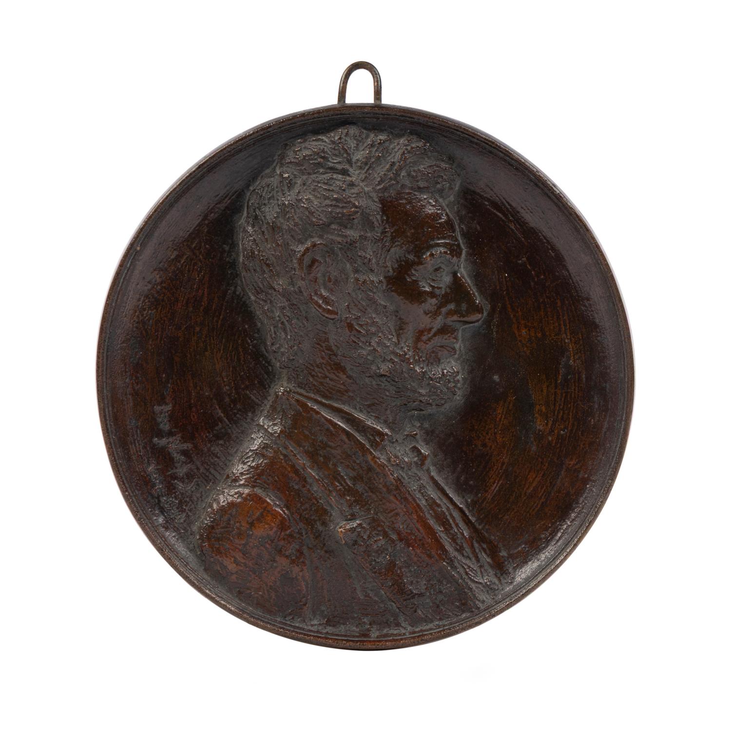Leo Frank Nock (American, 1875-1949) Portrait bust of Abraham Lincoln bronze