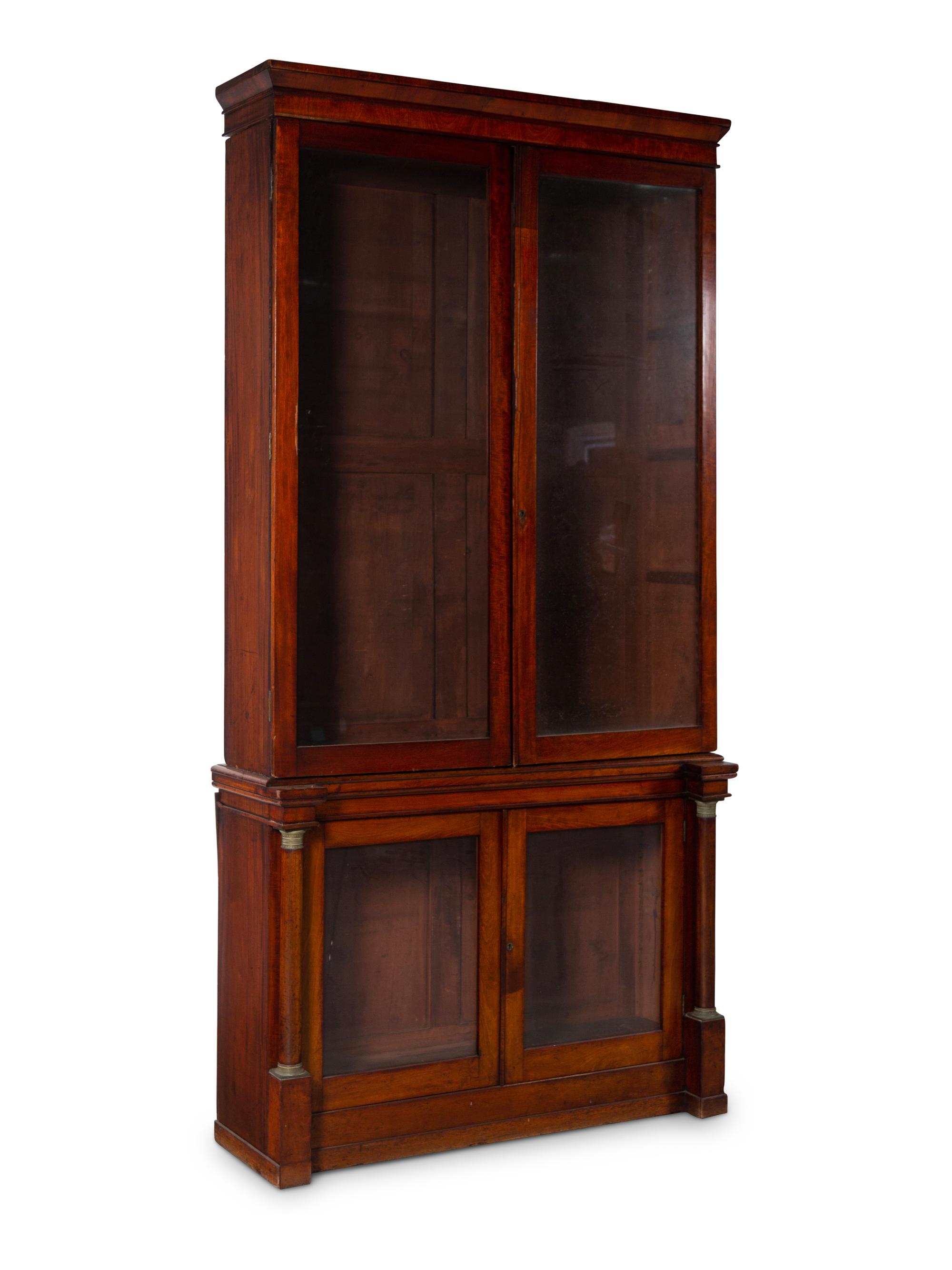 An Empire Style Walnut Bookcase