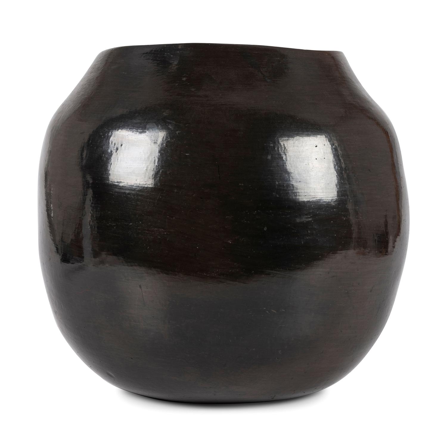 Blackware Pottery Storage Jar