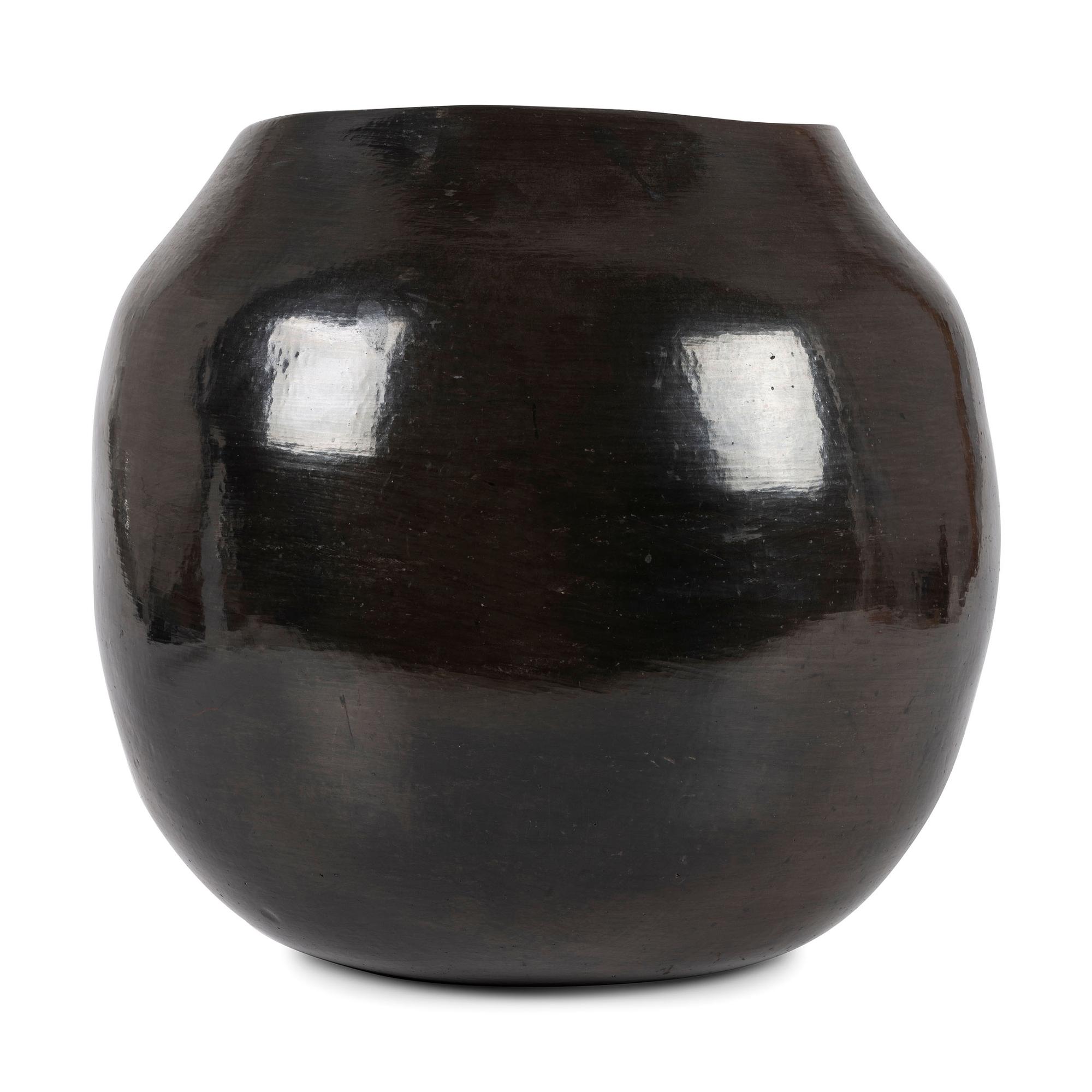 Blackware Pottery Storage Jar