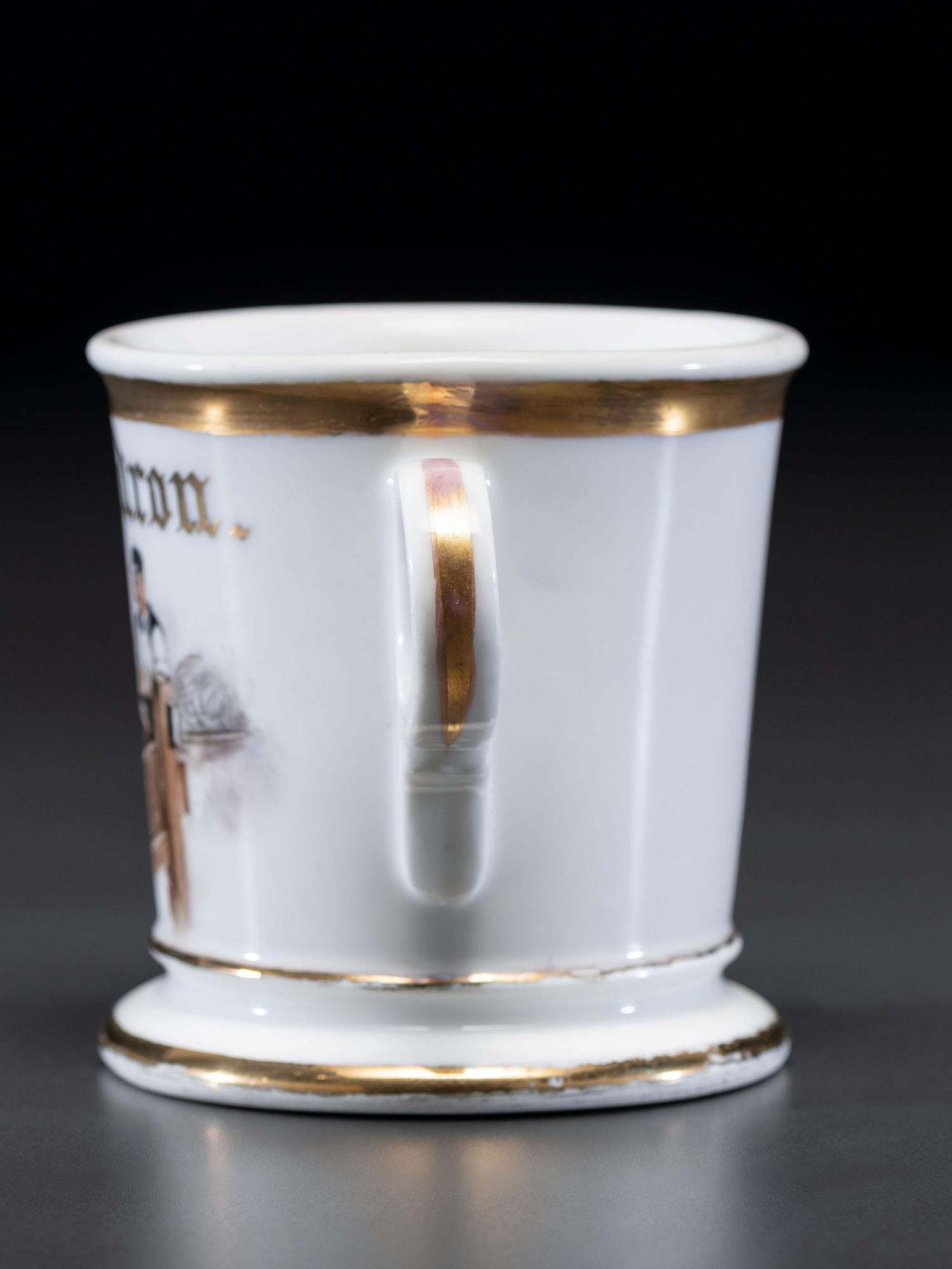 A Cut Glass Maker's Porcelain Occupational Shaving Mug