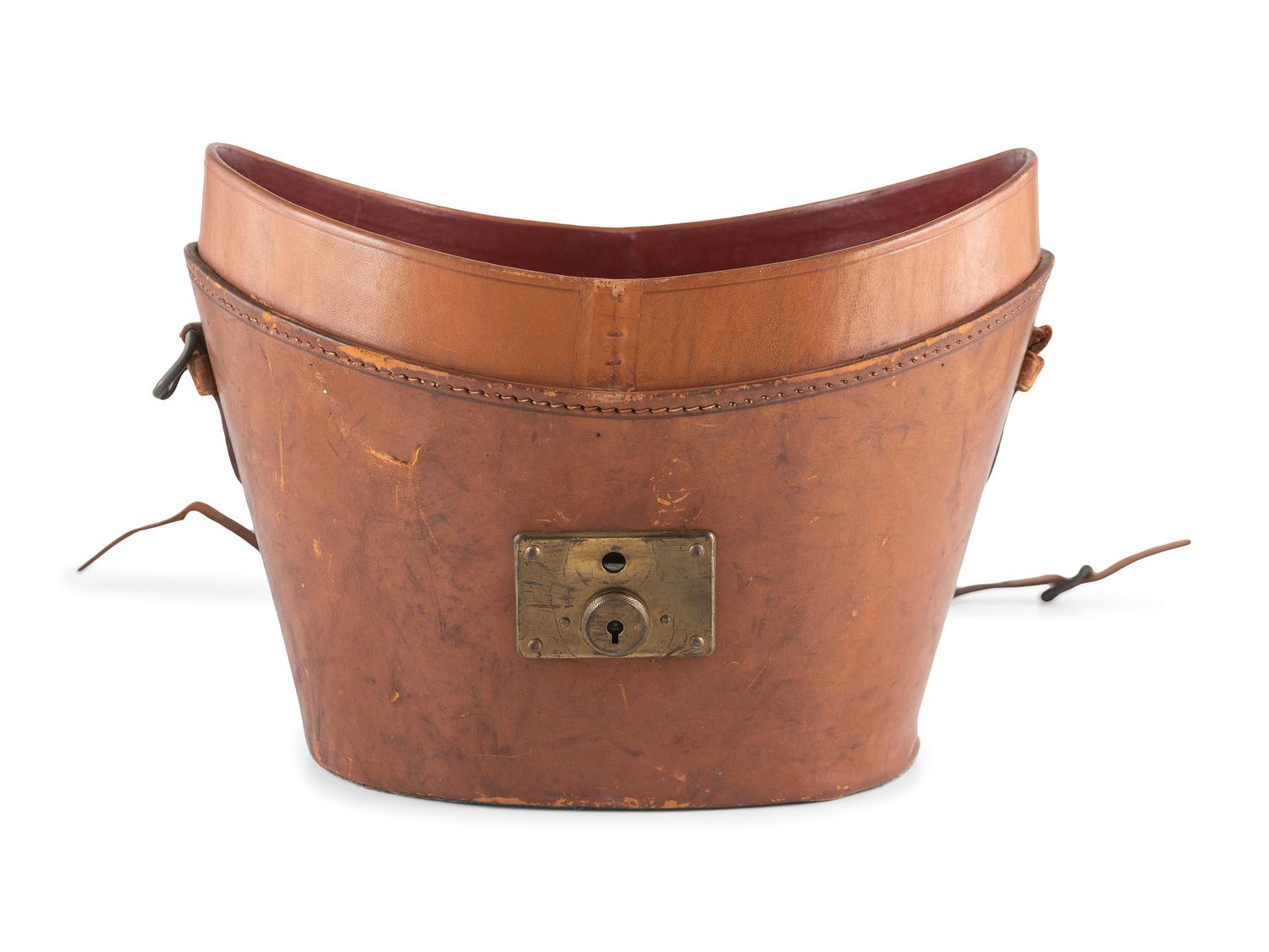 A Leather Top Hat Carrying Case