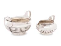 A George III Silver Creamer and Sugar Set