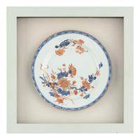 A Set of Three Framed Chinese Export Porcelain Plates