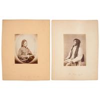 Antonio Zeno Shindler AND William Henry Jackson (Bulgarian, 1823-1899 / American, 1843-1942) — Portraits of Native American Subjects 1868, 1869