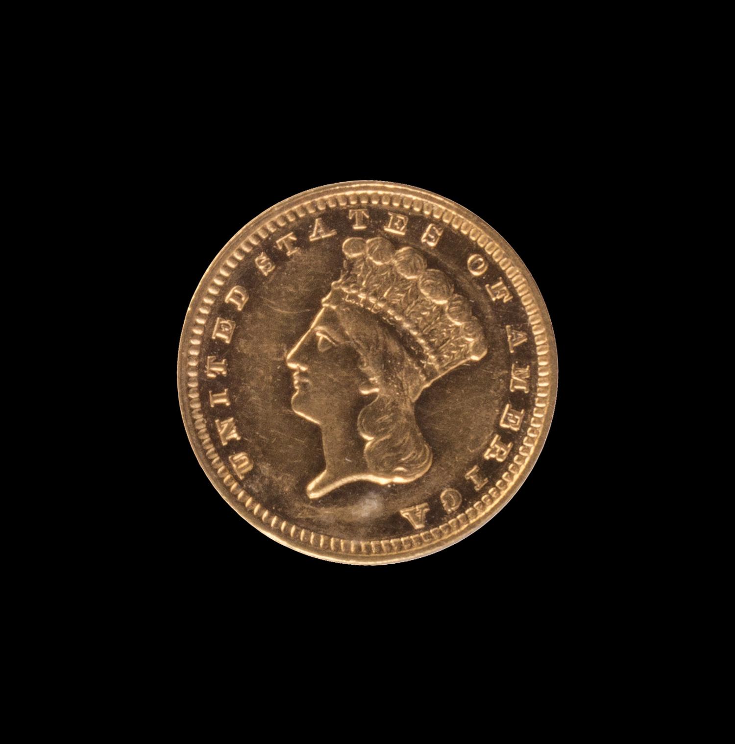 A United States 1883 Indian Princess: Type 3 $1 Gold Coin