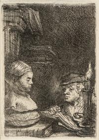 Man Drawing from a Cast