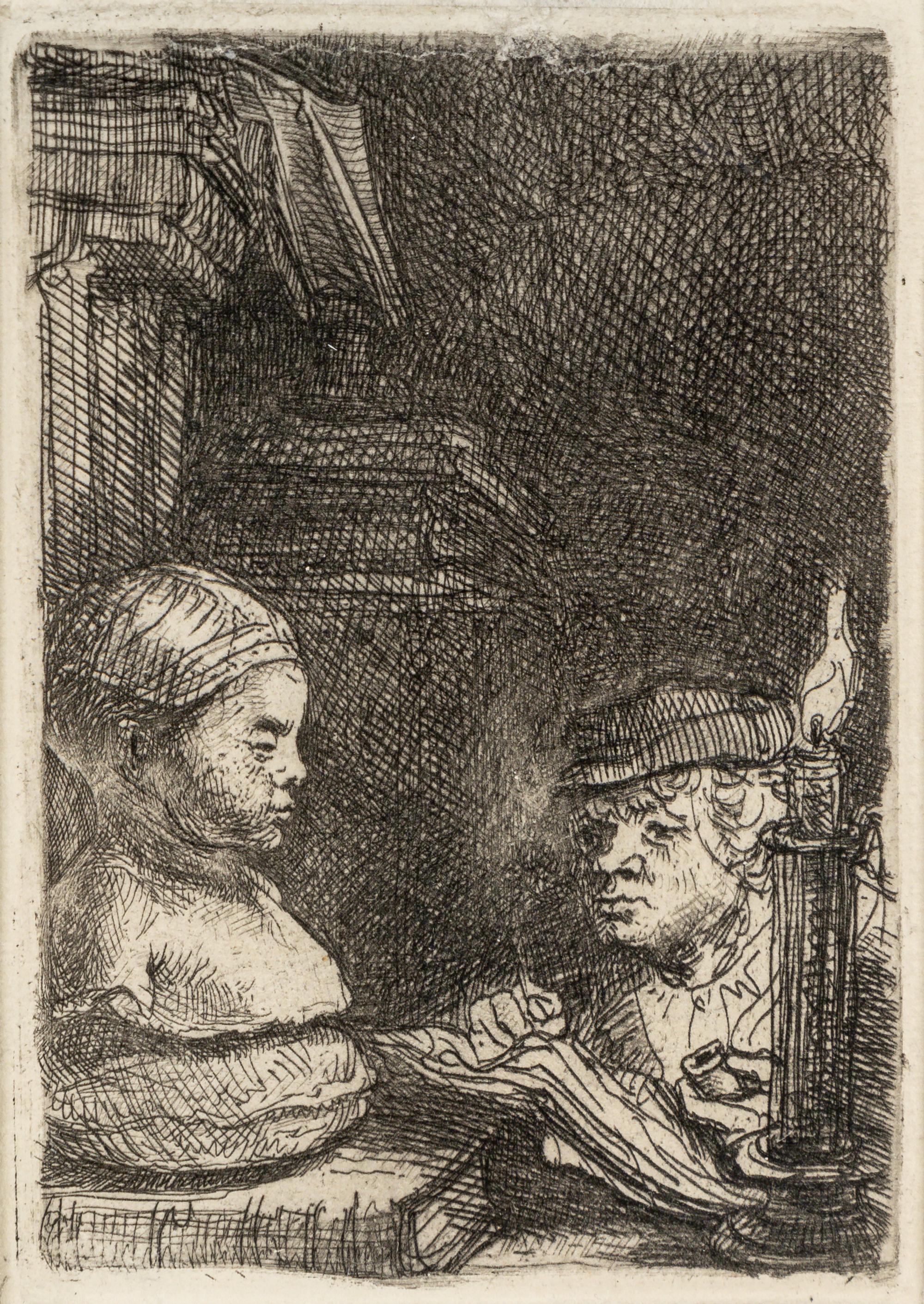 Man Drawing from a Cast