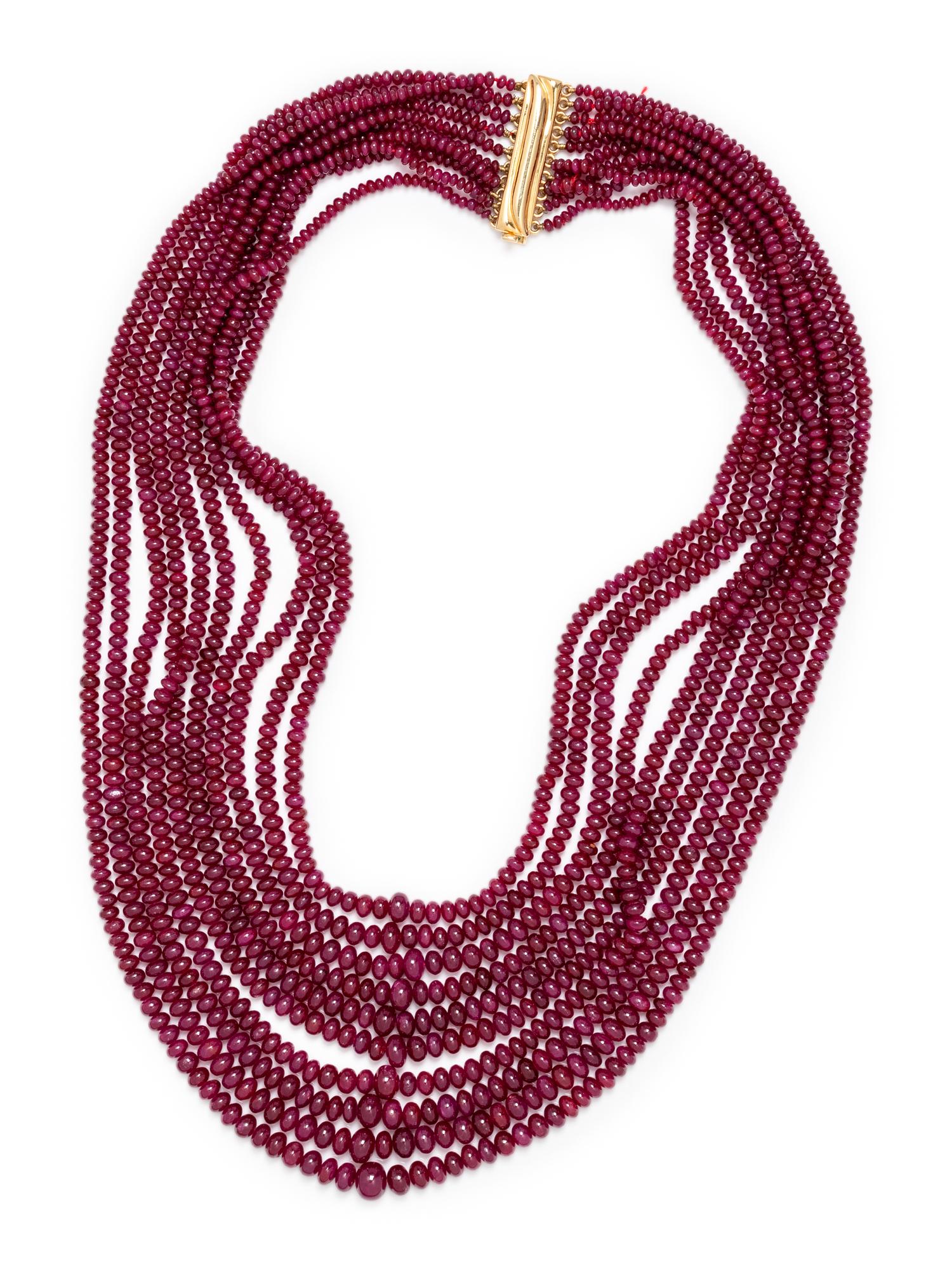 RUBY BEAD NECKLACE