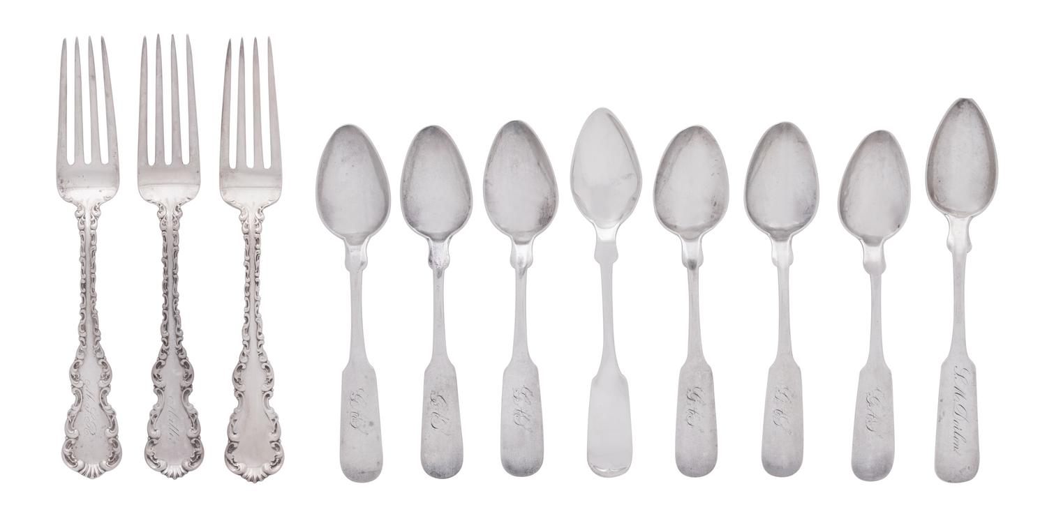 A Group of American Silver Flatware