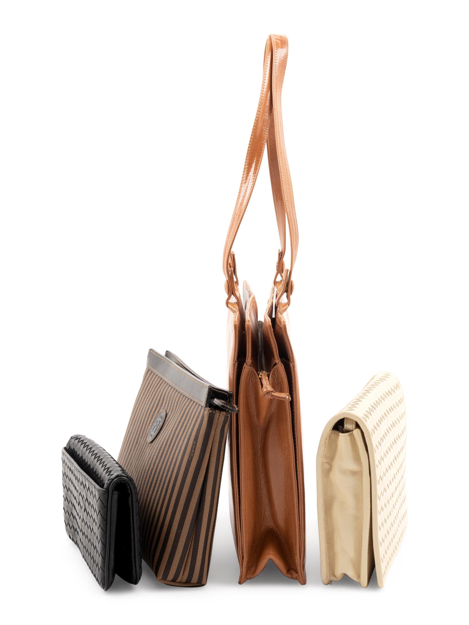 Collection of Four Designer Bags; Three Bottega Veneta, One Fendi, 1980-2000s
