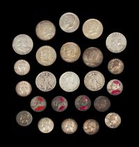 Seventeen United States Pre-1965 50c Coins