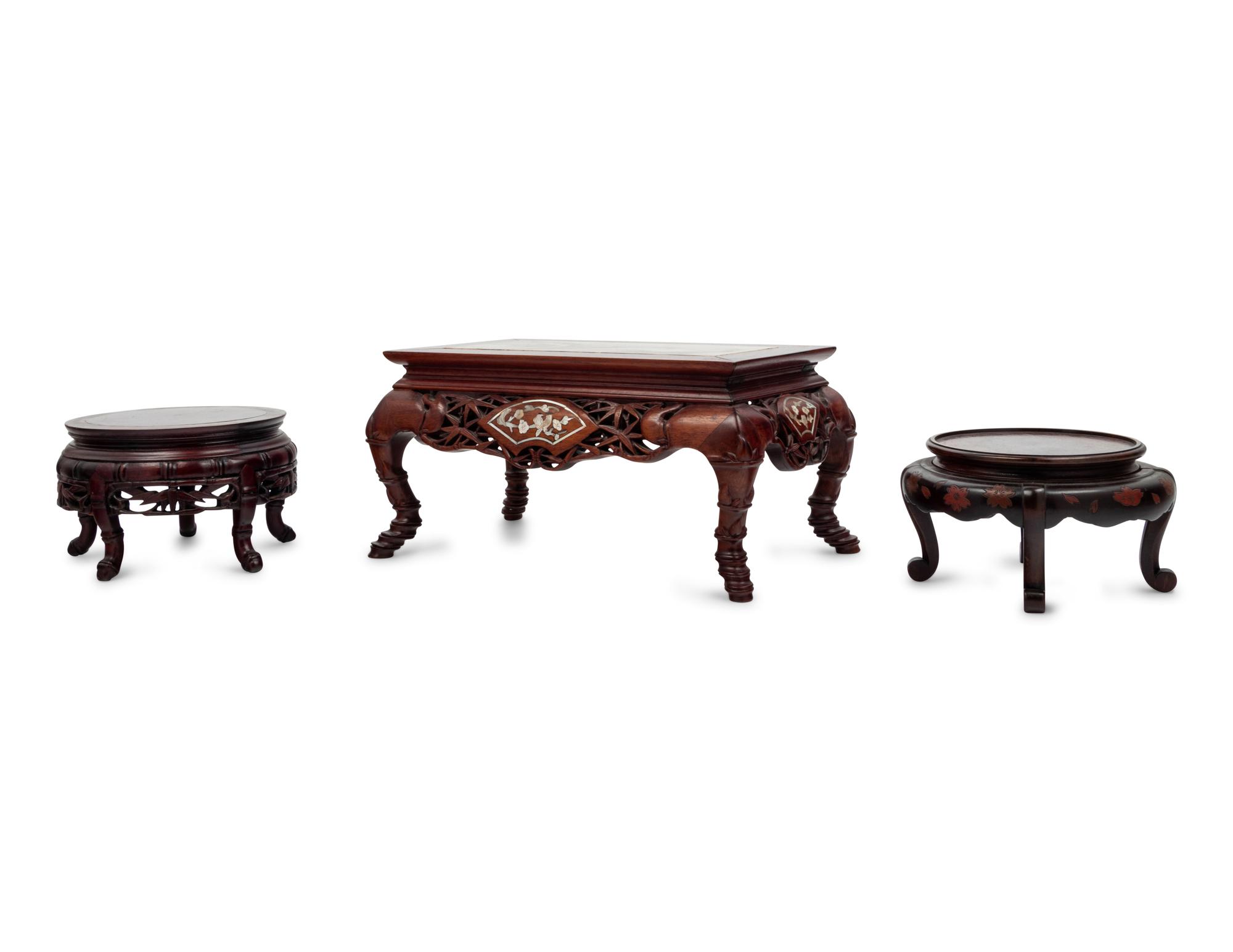 Three Chinese Hardwood Stands
