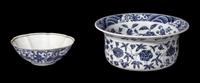 Two Chinese Blue and White Porcelain Wares