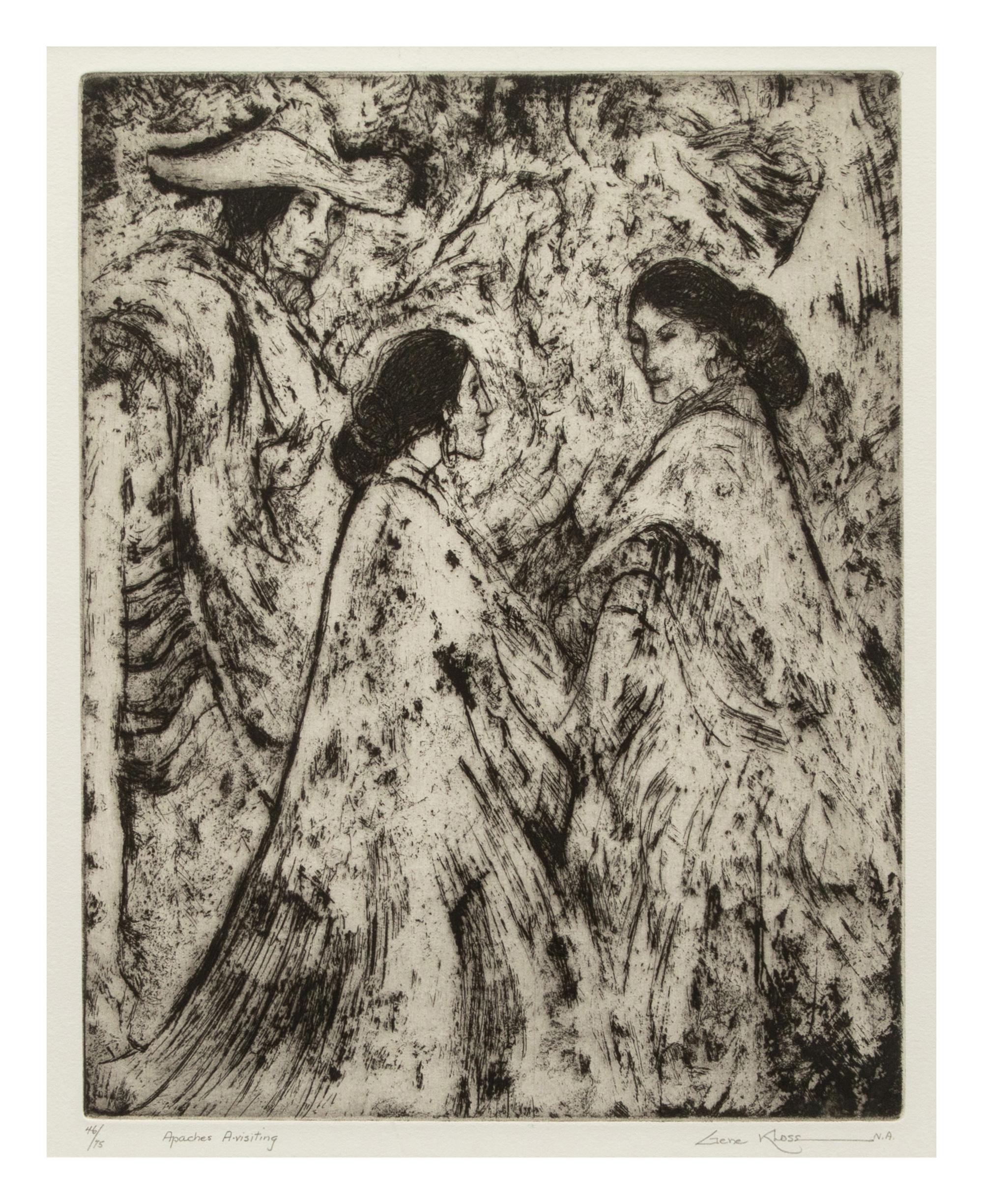 Two Works: Keresan Dancers edition 25/50 and Apaches A-Visiting edition 46/75