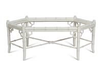 A White-Painted Faux Bamboo Cocktail Table
