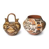 Acoma Pottery Olla and Wedding Vase