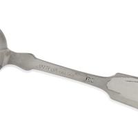 A Set of Six Coin Silver Fiddle-End Teaspoons