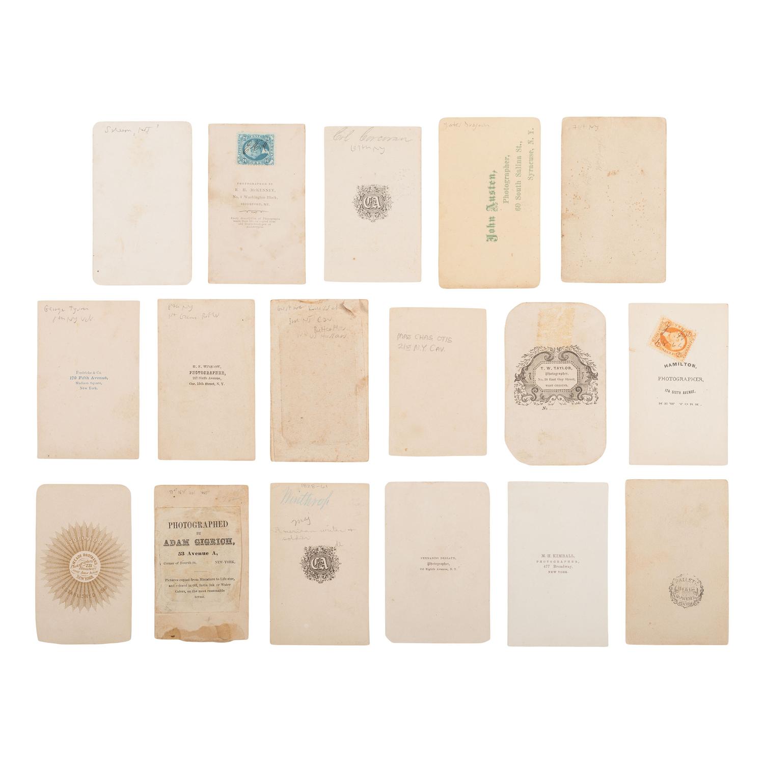 [Civil War] Group of 35 Carte de Visites of Union Soldiers from New York and New Jersey