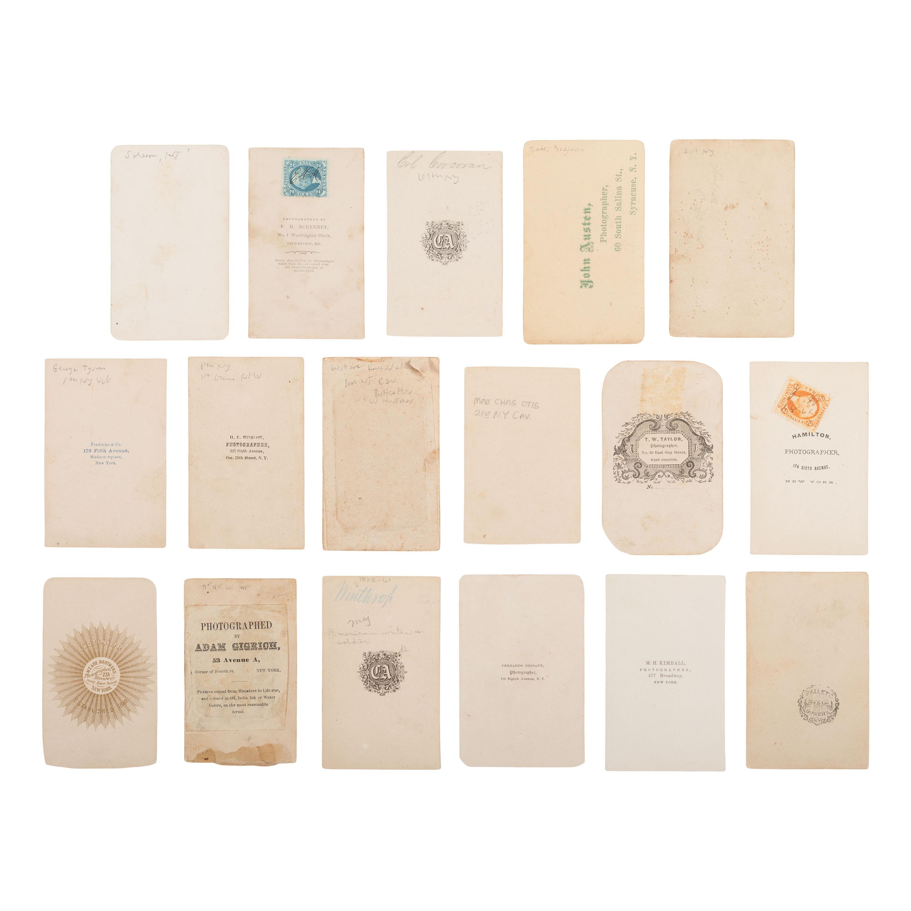 [Civil War] Group of 35 Carte de Visites of Union Soldiers from New York and New Jersey
