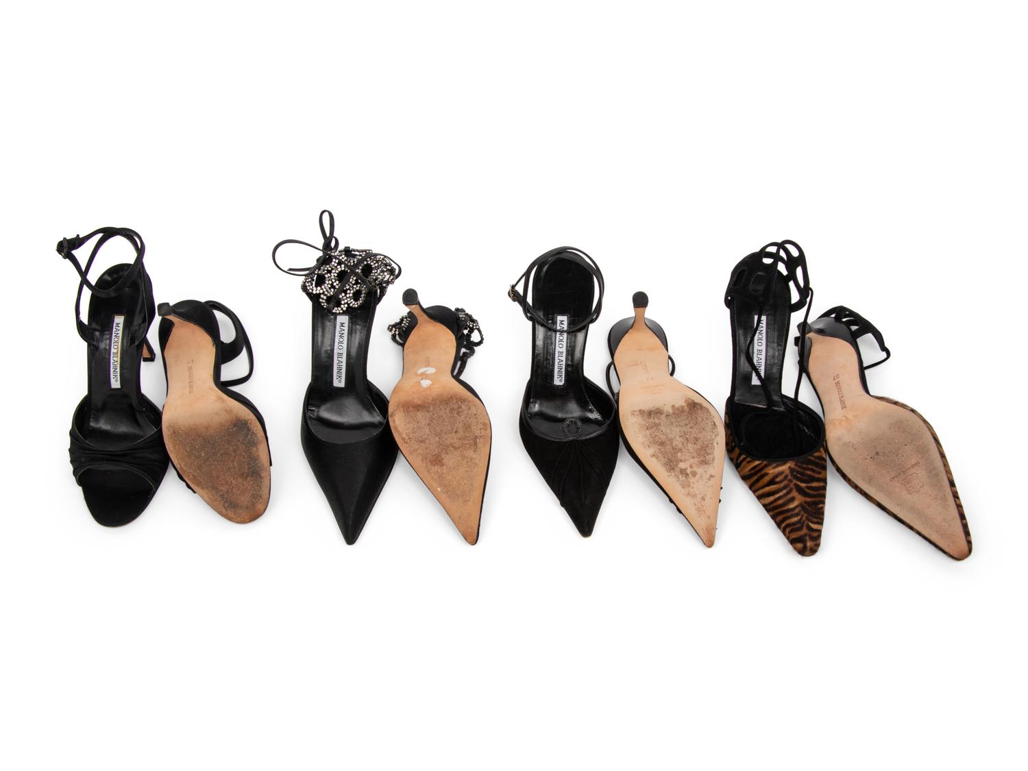 Four Pairs of Manolo Blahnik Shoes