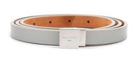 Louis Vuitton Gray Leather Belt with Silvertone Buckle, 2000s