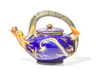 A Wedgwood Majolica Figural Dragon Teapot