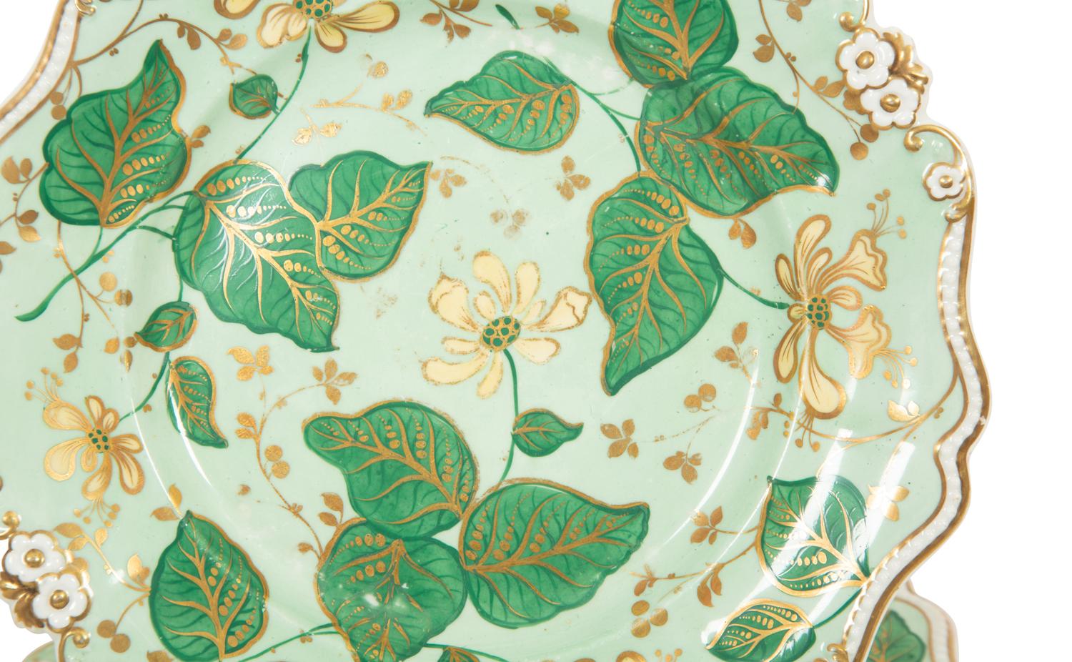 Two Pairs of English Porcelain Plates