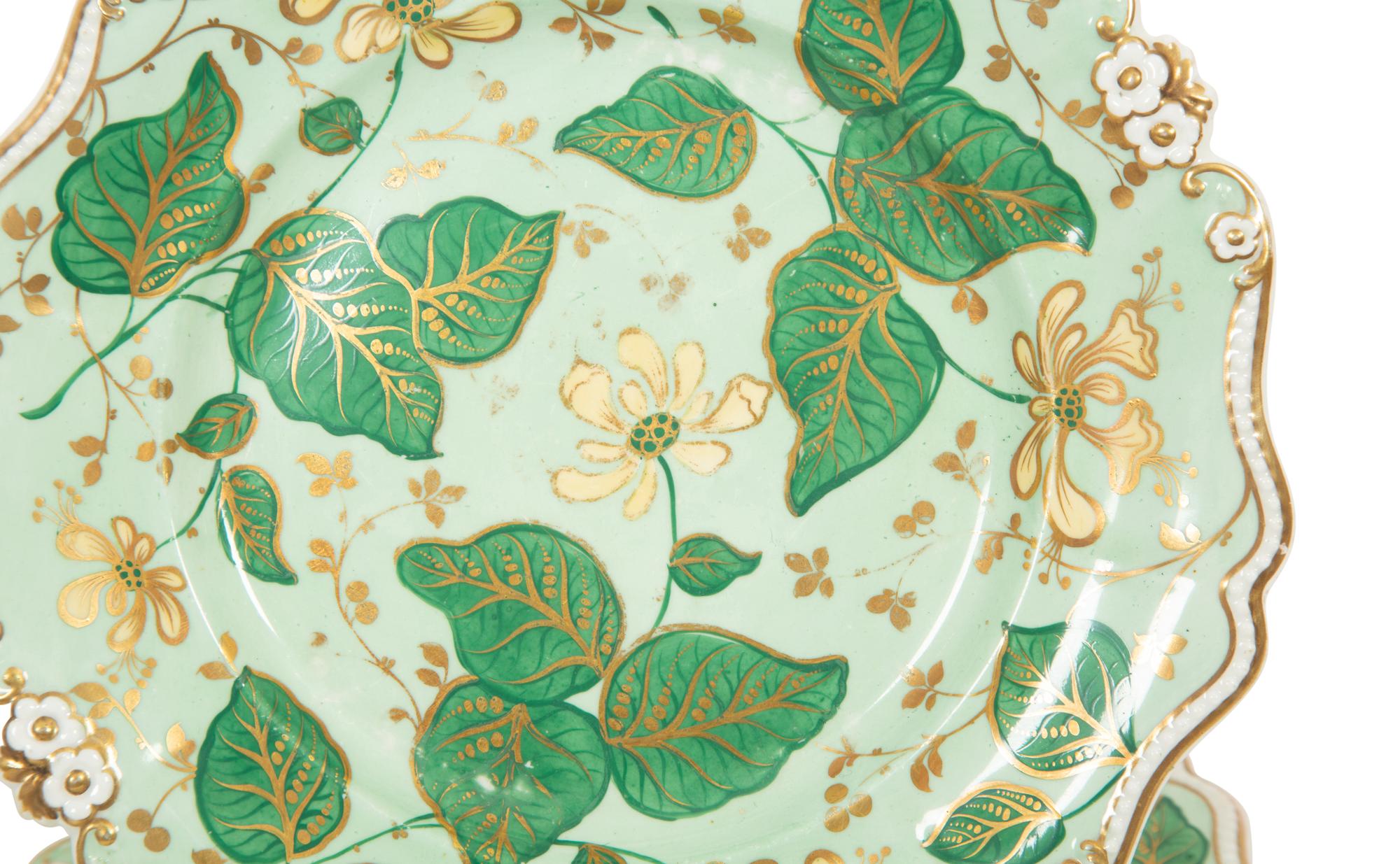 Two Pairs of English Porcelain Plates