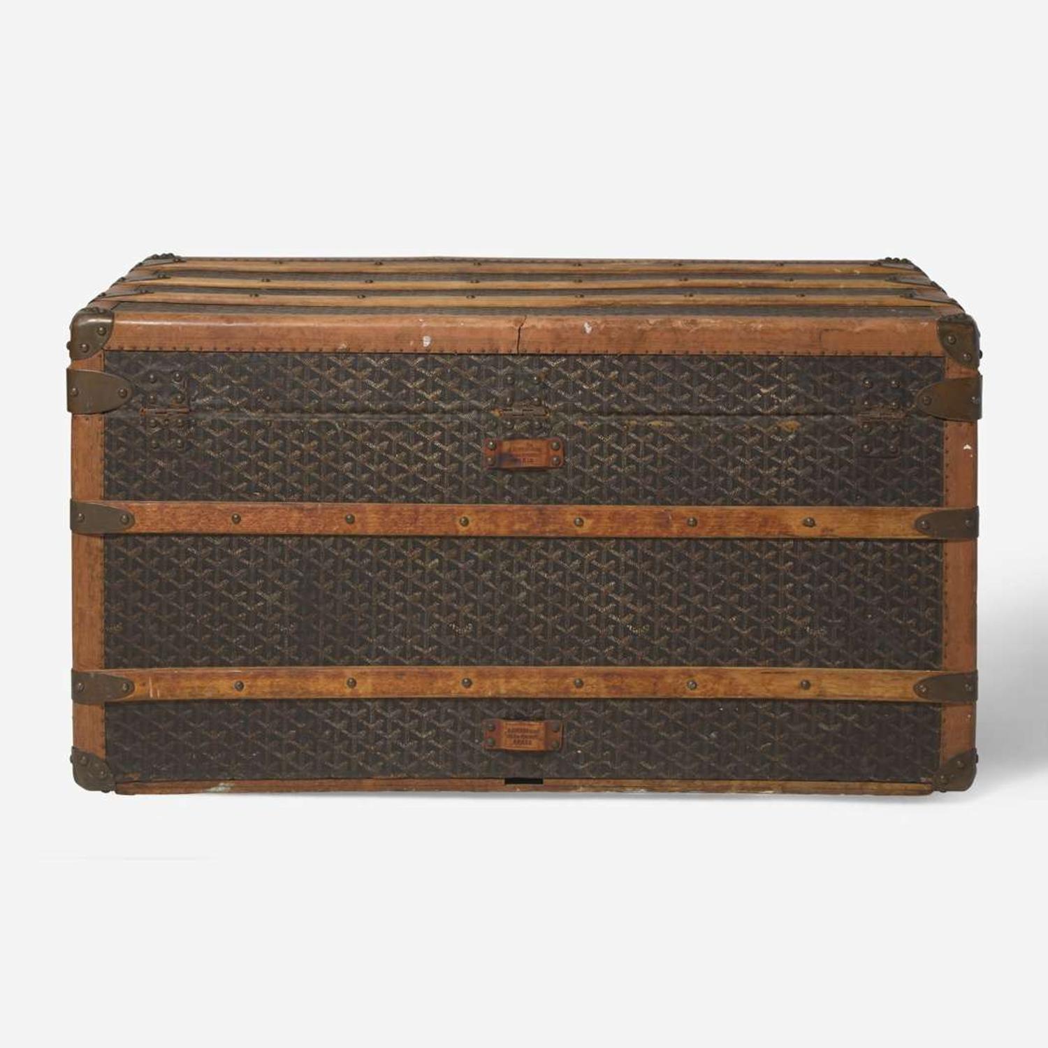 An E. Goyard Ainé Steam Trunk E. Goyard Ainé c. 1920's