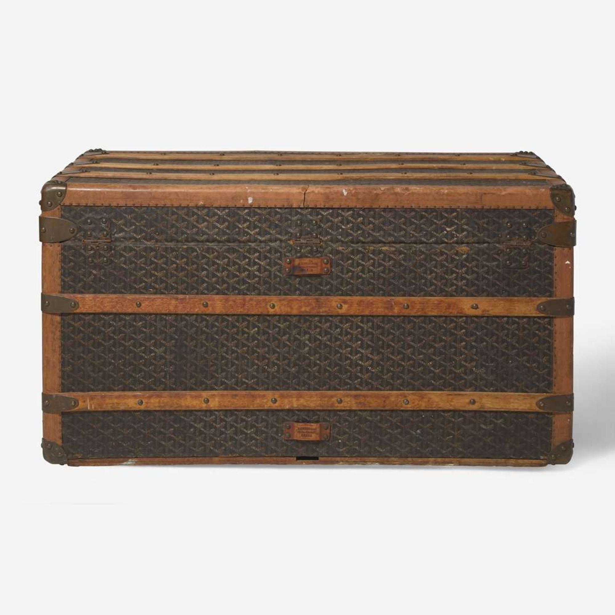 An E. Goyard Ainé Steam Trunk E. Goyard Ainé c. 1920's