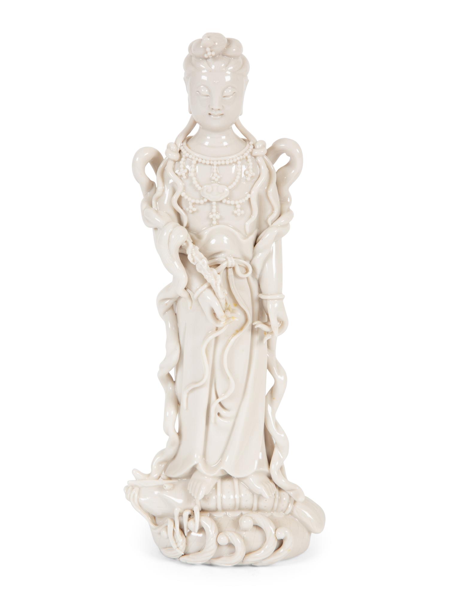 A Chinese Blanc de Chine Figure of Guanyin