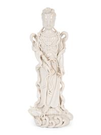 A Chinese Blanc de Chine Figure of Guanyin