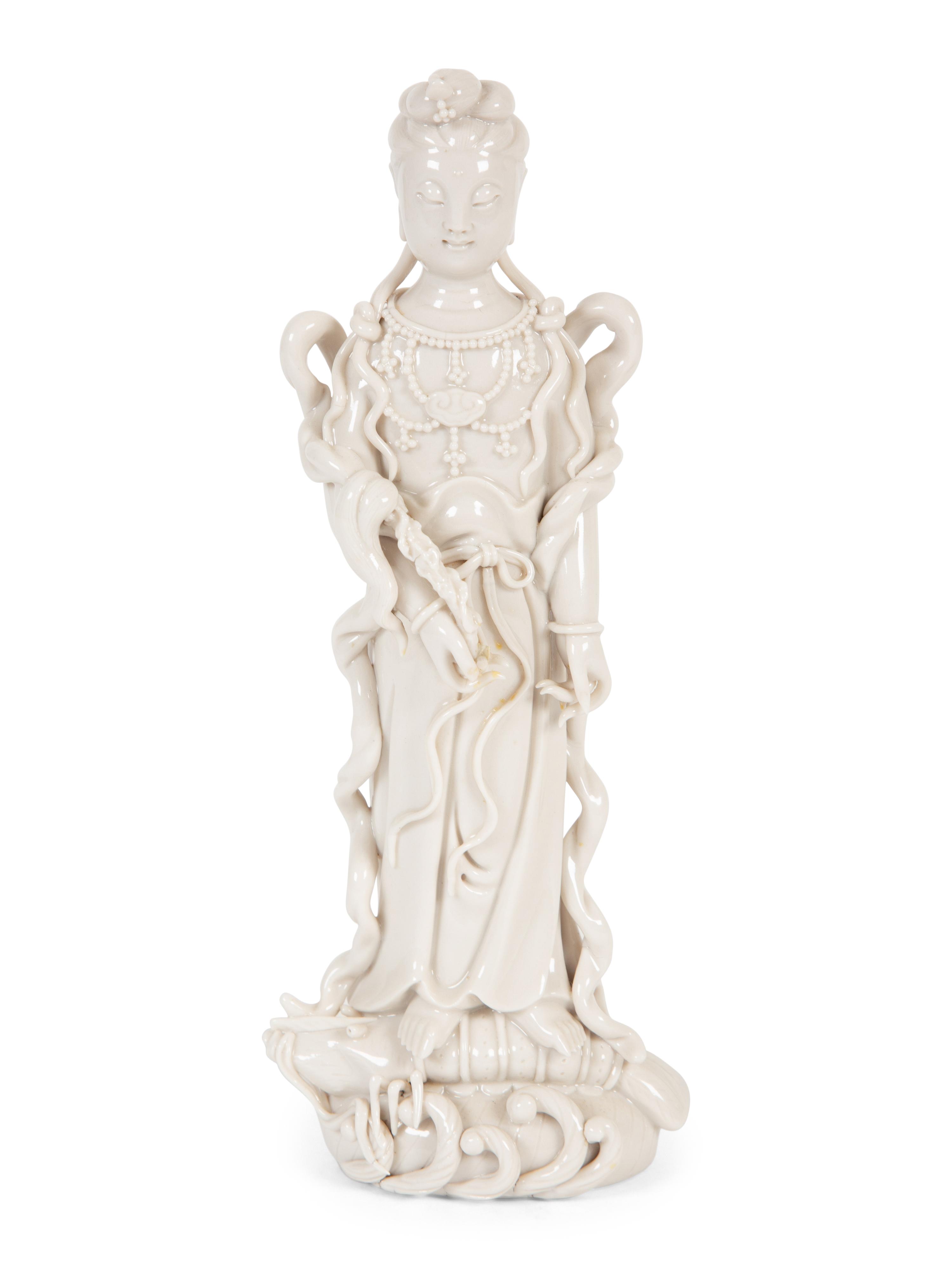 A Chinese Blanc de Chine Figure of Guanyin