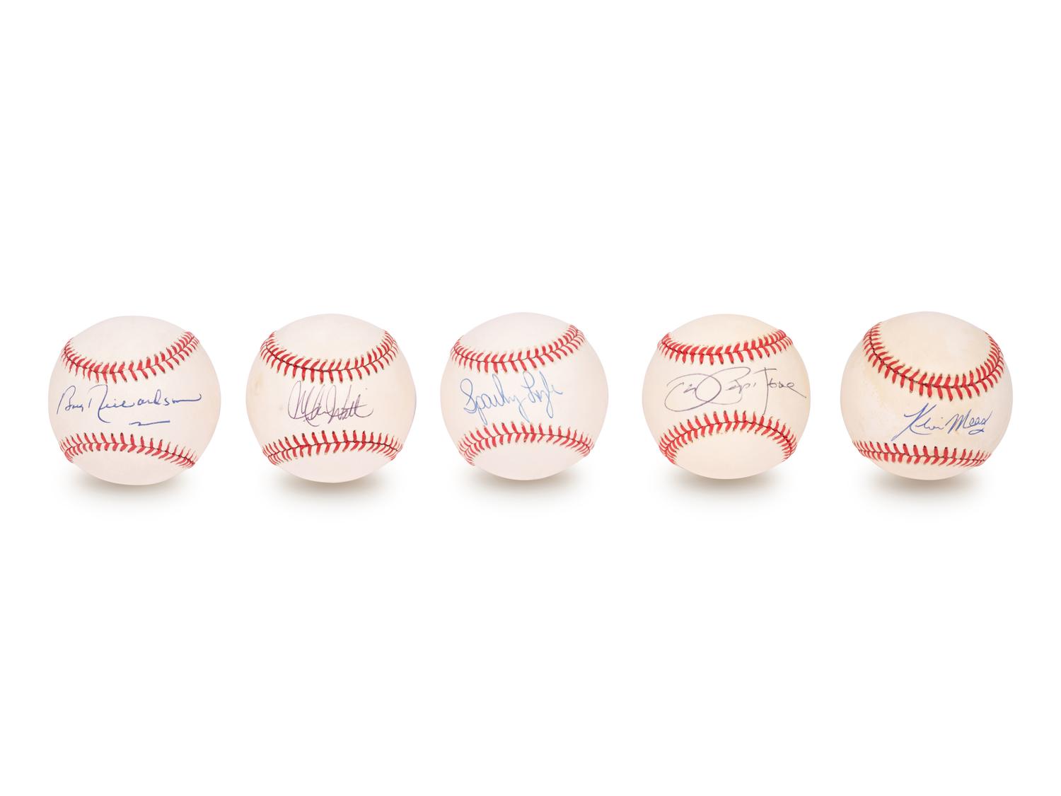 A Group of Over 70 New York Yankees Signed Autograph Baseballs,