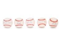 A Group of Over 70 New York Yankees Signed Autograph Baseballs,