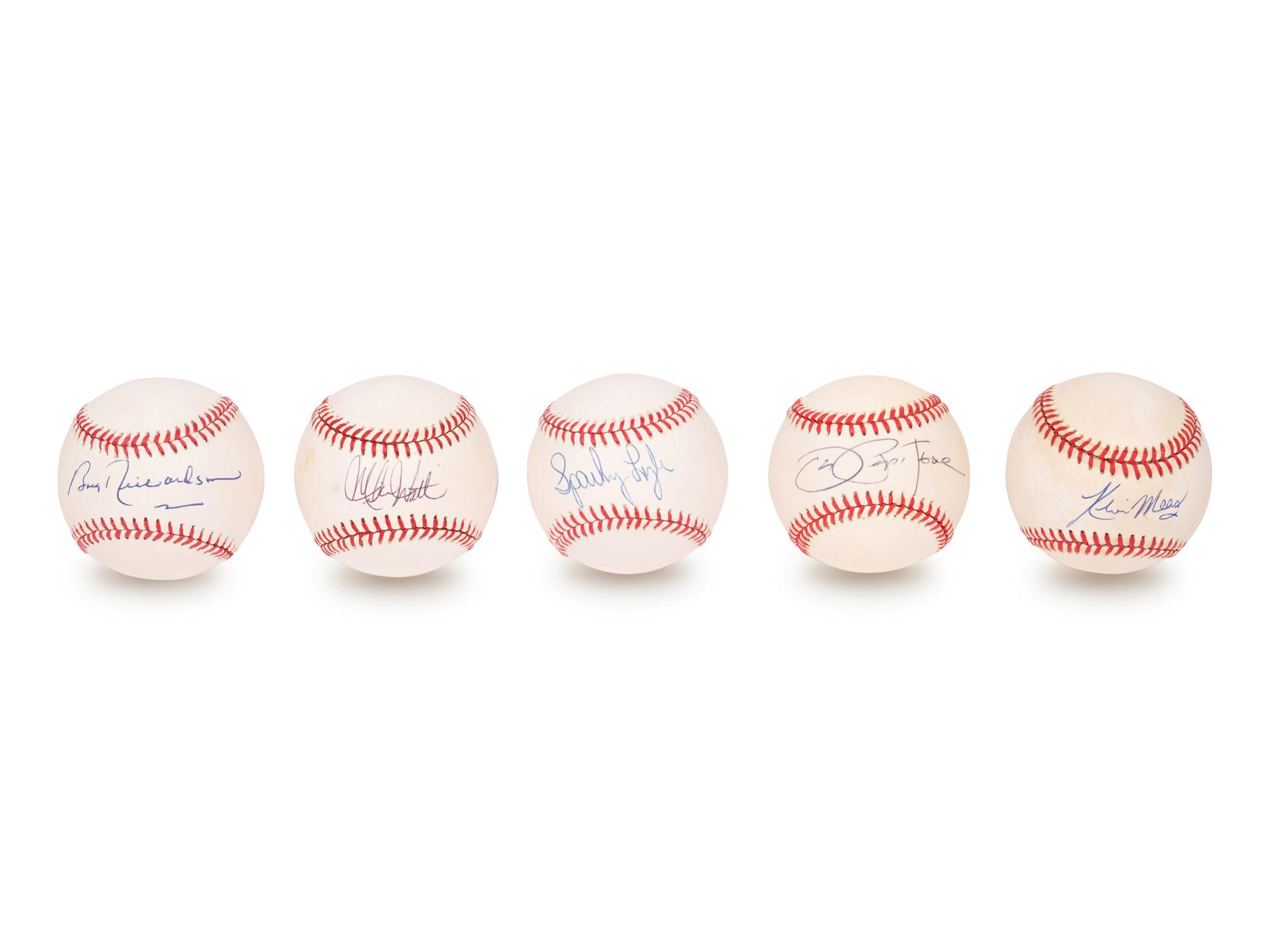 A Group of Over 70 New York Yankees Signed Autograph Baseballs,