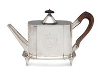 A George III Silver Teapot on Stand