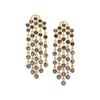 YELLOW GOLD AND SAPPHIRE FRINGE EARRINGS