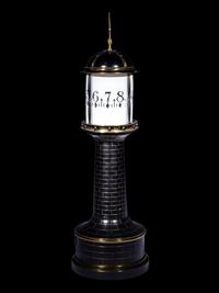A Gilt and Patinated Lighthouse Annular Clock