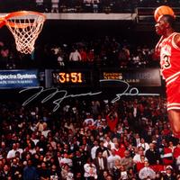 A Michael Jordan 1988 Gatorade Slam Dunk Championship Signed Autograph Display (Upper Deck Authenticated Hologram)