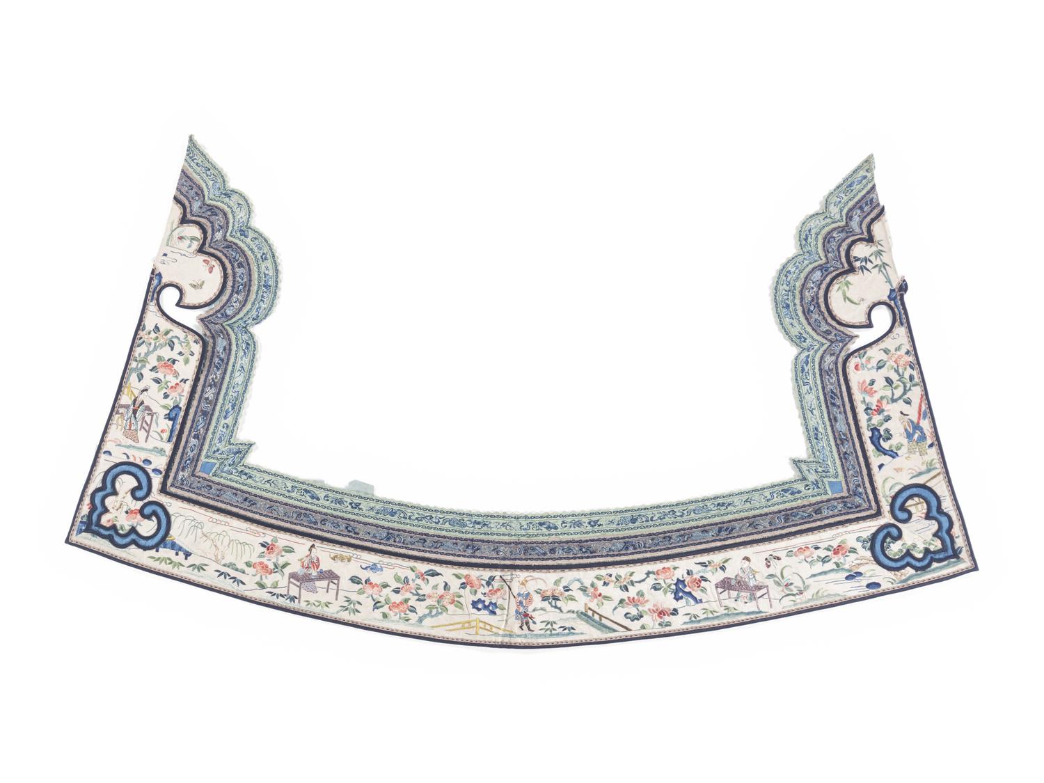 A Group of Ten Chinese Silk Embroidered Articles
