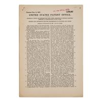 [Technology] United States Patent Issued to a Pioneer in Sound Film, 1927