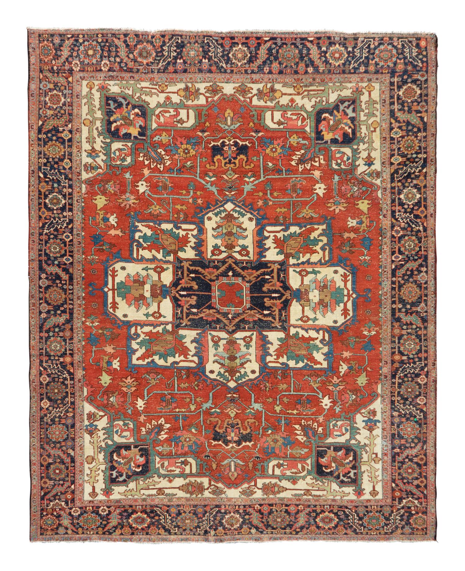 A Serapi Wool Carpet — 19th/20th Century