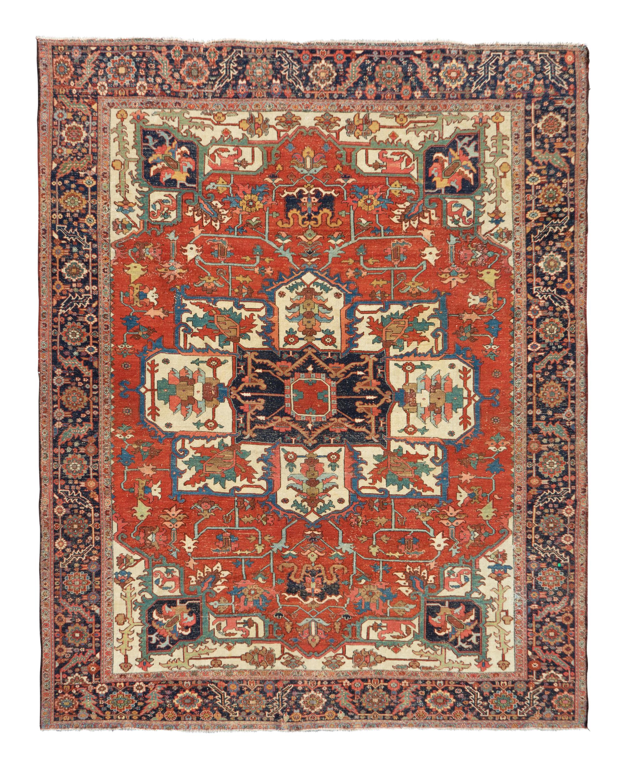 A Serapi Wool Carpet — 19th/20th Century