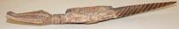 A Carved Wood Alligator Length 43 1/4 inches.